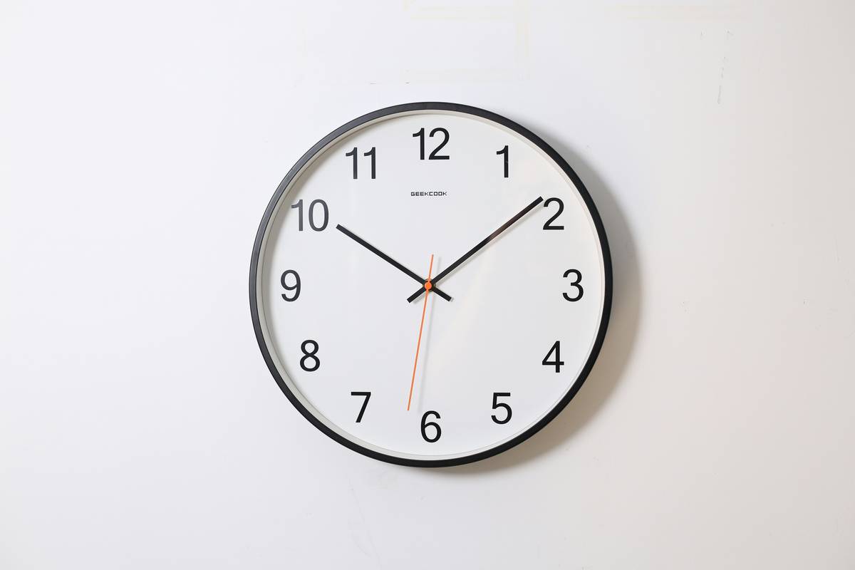 timekeeping wall clock on which side shown in living room with correct focal flow alignment
